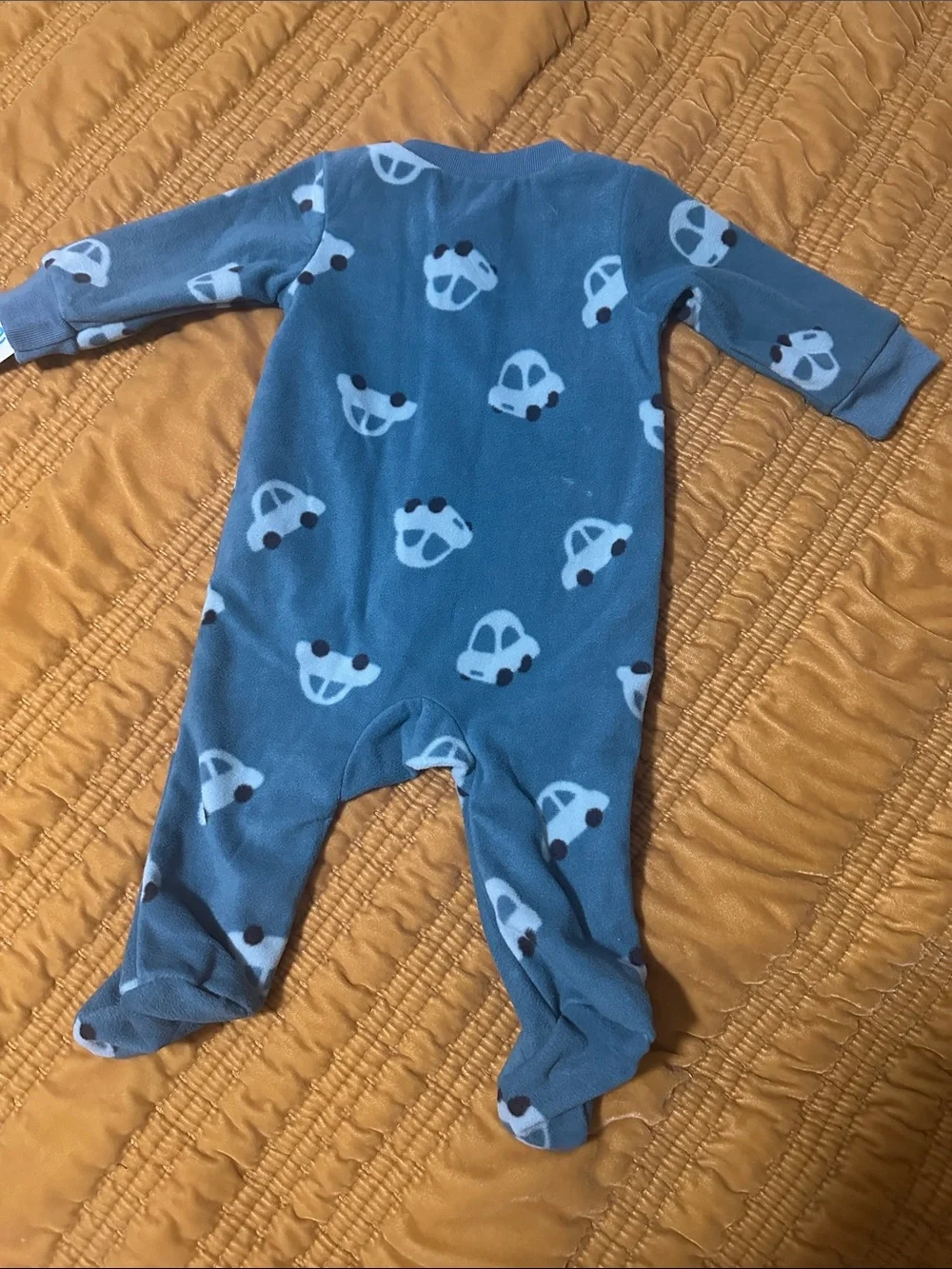 Carter's Blue Car Print Footed One-Piece - 